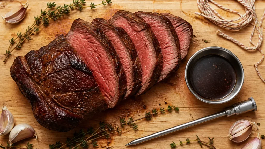 Cuisson roti boeuf four : rôti et jus sans viande sèche