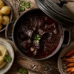 Quel légume servir avec le coq au vin : pommes de terre, carottes ou céleri-rave avec sauce au vin rouge