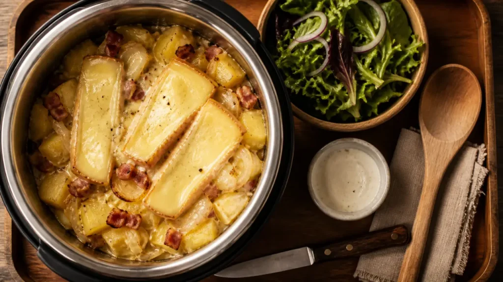 Tartiflette cookeo avec reblochon fondant, lardons et pommes de terre
