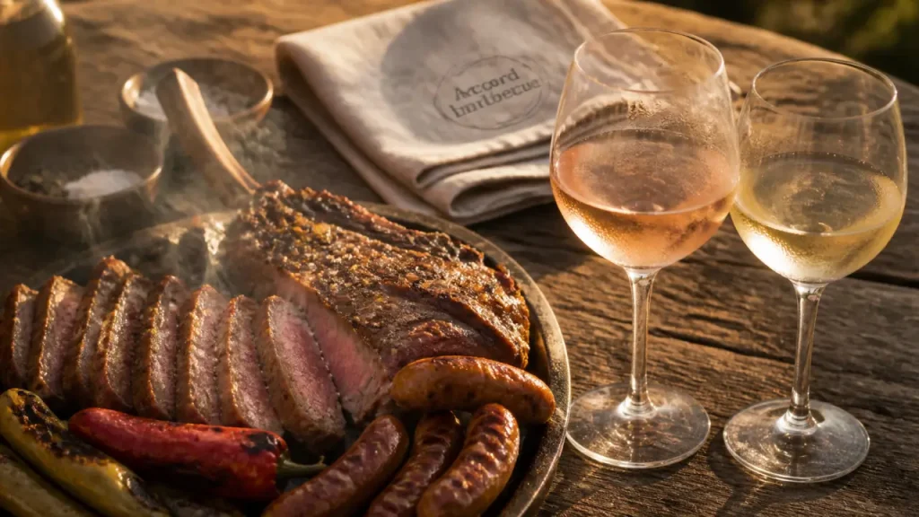 Vin barbecue : rosé structuré et blanc vif au grill fumant