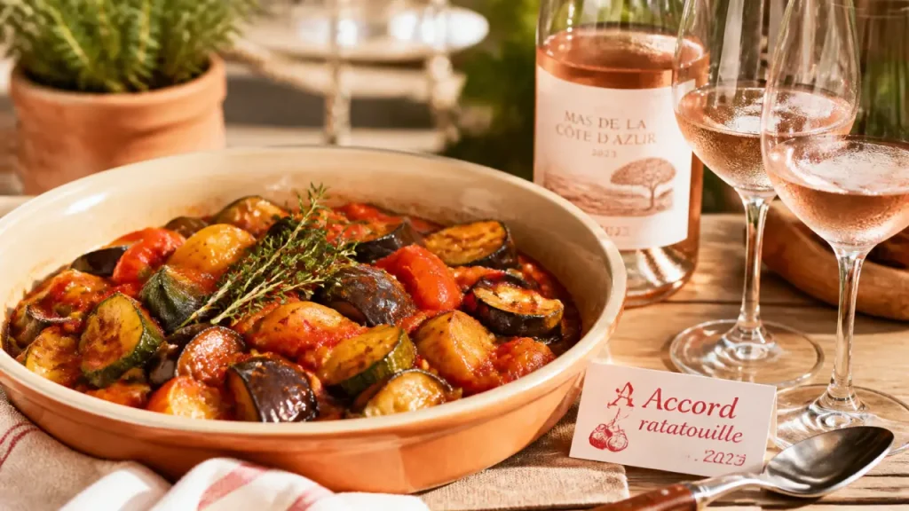 Vin ratatouille : rosé provençal avec ratatouille