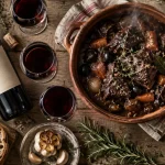 Accord mets vins beaume de venise rouge : daube provençale et fromages, vin rouge