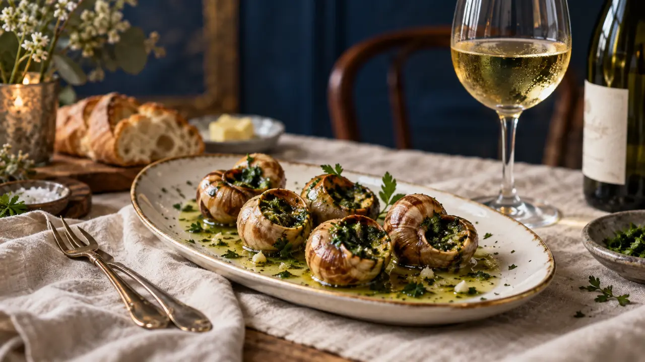 Accord mets vins escargots de bourgogne : escargots au beurre persillé avec blanc sec