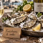 Accord mets vins huitres avec blanc vif très frais et bulles sèches