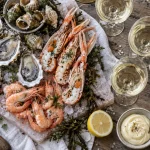 Accord mets vins plateau de fruits de mer : vin blanc sec sur fruits de mer