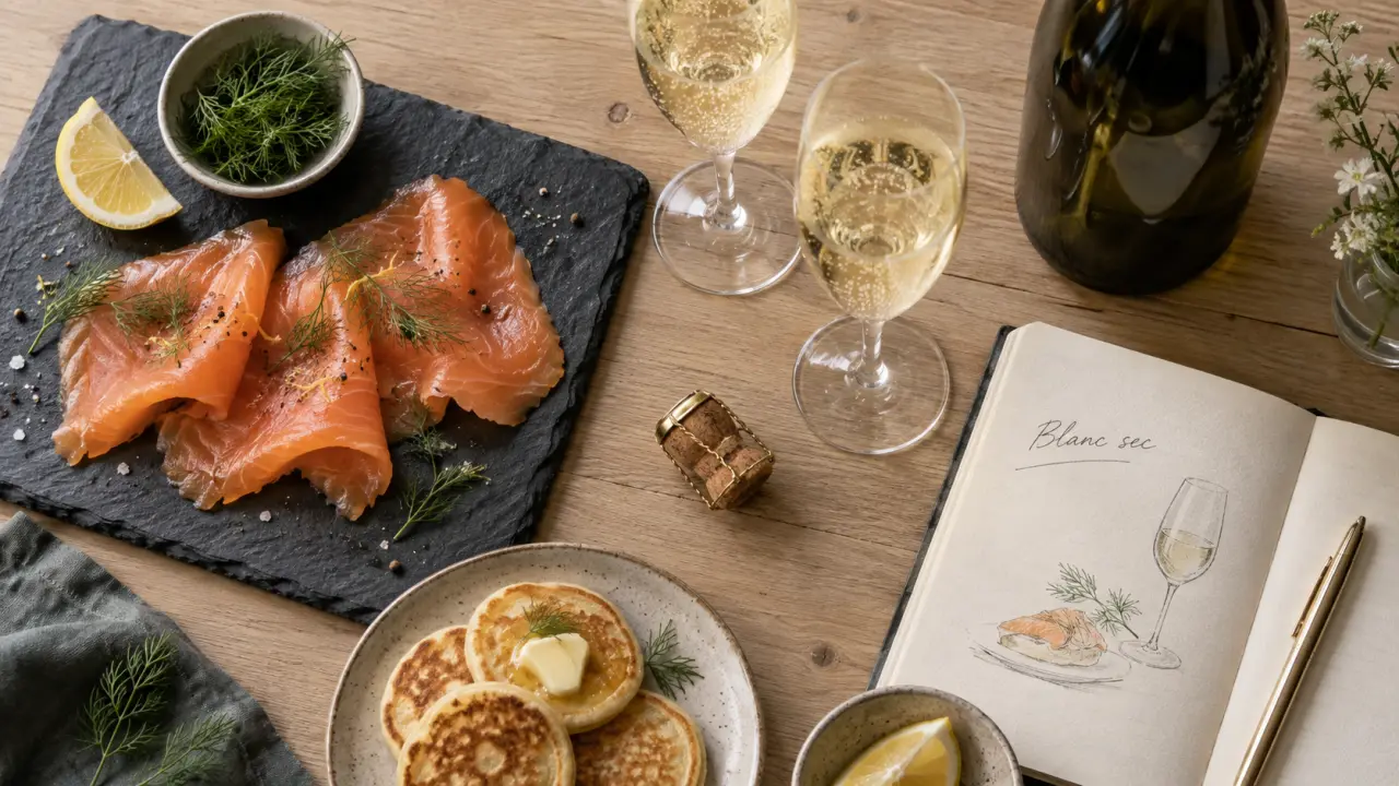 Accord mets vins saumon fumé : saumon fumé, blanc sec et champagne brut