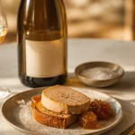 Bonnezeaux accord mets vins : foie gras et desserts, verre blanc doré.