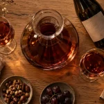 Carafe à vin pour oxygénation du vin, vue de dessus