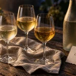 cepages blanc : verres de vin blanc et profils aromatiques