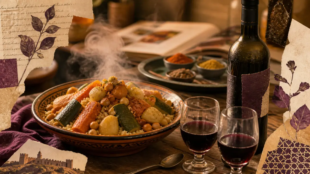 Couscous et vin : vin rouge puissant, rarement le meilleur choix