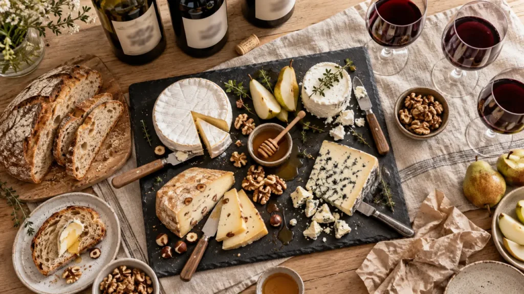 Un plateau de 4 fromages et 3 vins pour réussir l’apéritif sans rouges trop tanniques