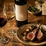 Pessac Léognan accord mets vins : rouges fumés et blancs ciselés, agneau rosé aux herbes et champignons