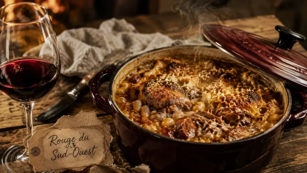 Que boire avec un cassoulet : vin rouge du Sud-Ouest avec cassoulet toulousain