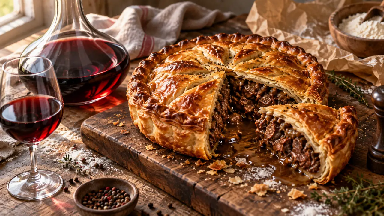 Quel vin avec tourte à la viande : pinot noir avec tourte