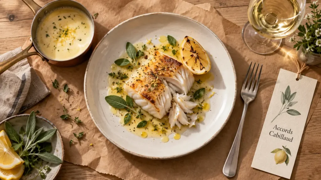 Quel vin servir avec du cabillaud : vin blanc sec avec beurre citronné, curry et chorizo