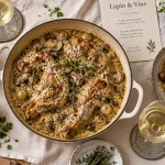 Quel vin servir avec du lapin : moutarde et sauce crème, vin blanc frais