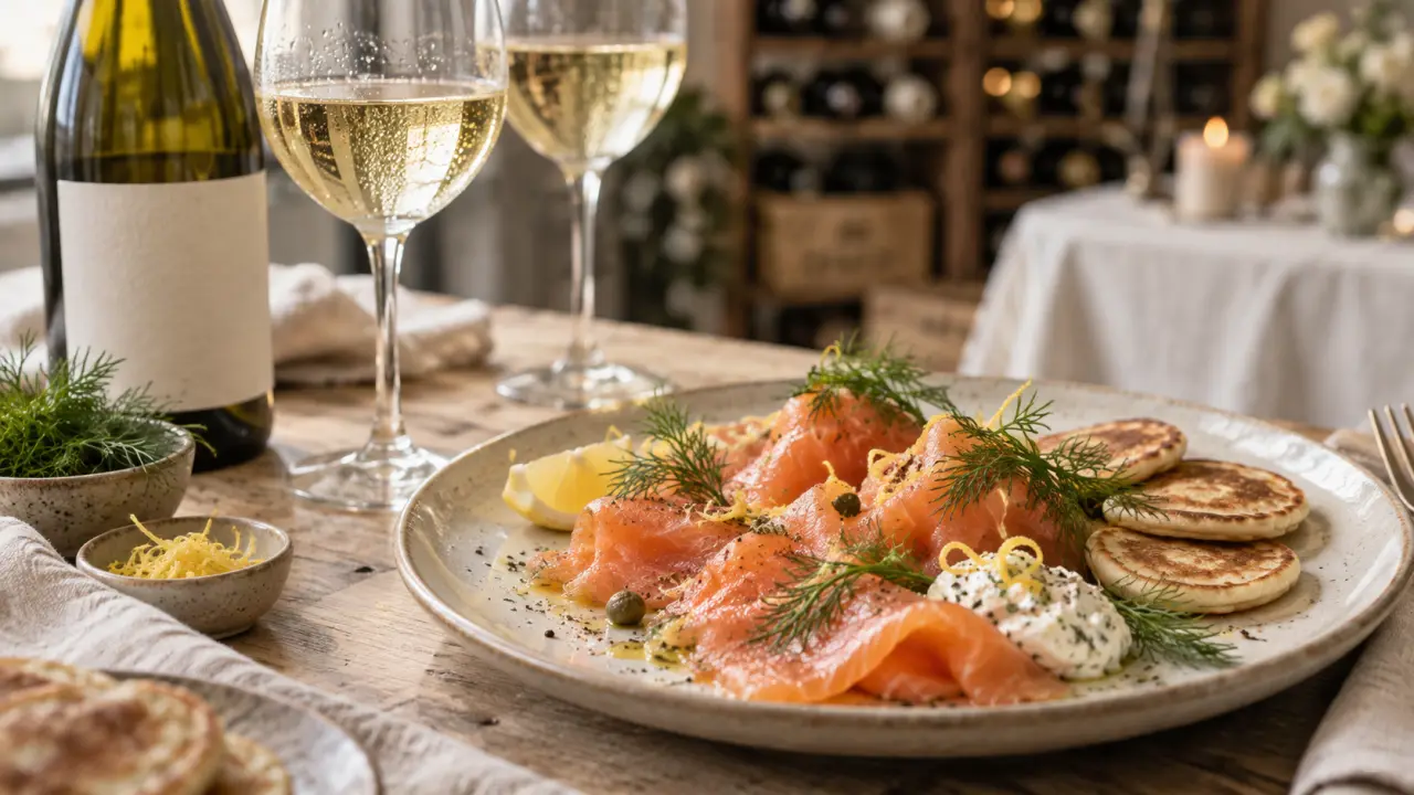 Quel vin servir avec du saumon fumé : blanc sec ou bulles, saumon fumé et citron