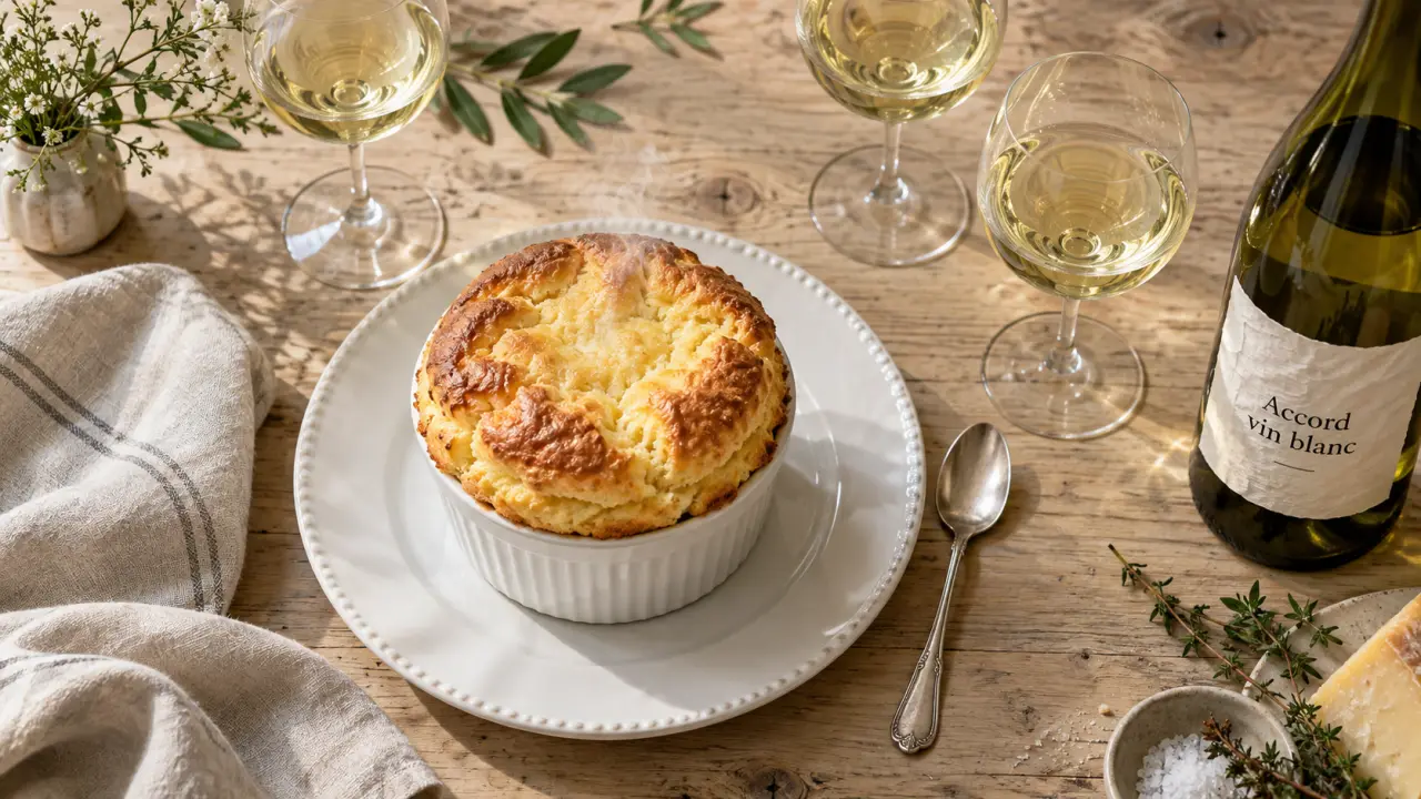 Quel vin avec un soufflé au fromage : blanc sec