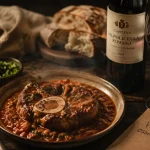 Vin avec osso bucco : rouge italien et gremolata, osso bucco fumant