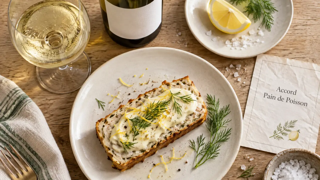 Vin avec pain de poisson : accord blanc vif, rosé sec ou rouge léger