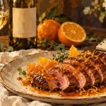 Vin canard orange : blanc moelleux vif avec canard à l’orange