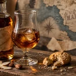 Vin doux italien aux amandes : Marsala, service 8-10 °C, avec amandes