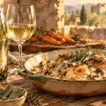 Vin viognier blanc avec quel plat : volaille crémée et fromages à table