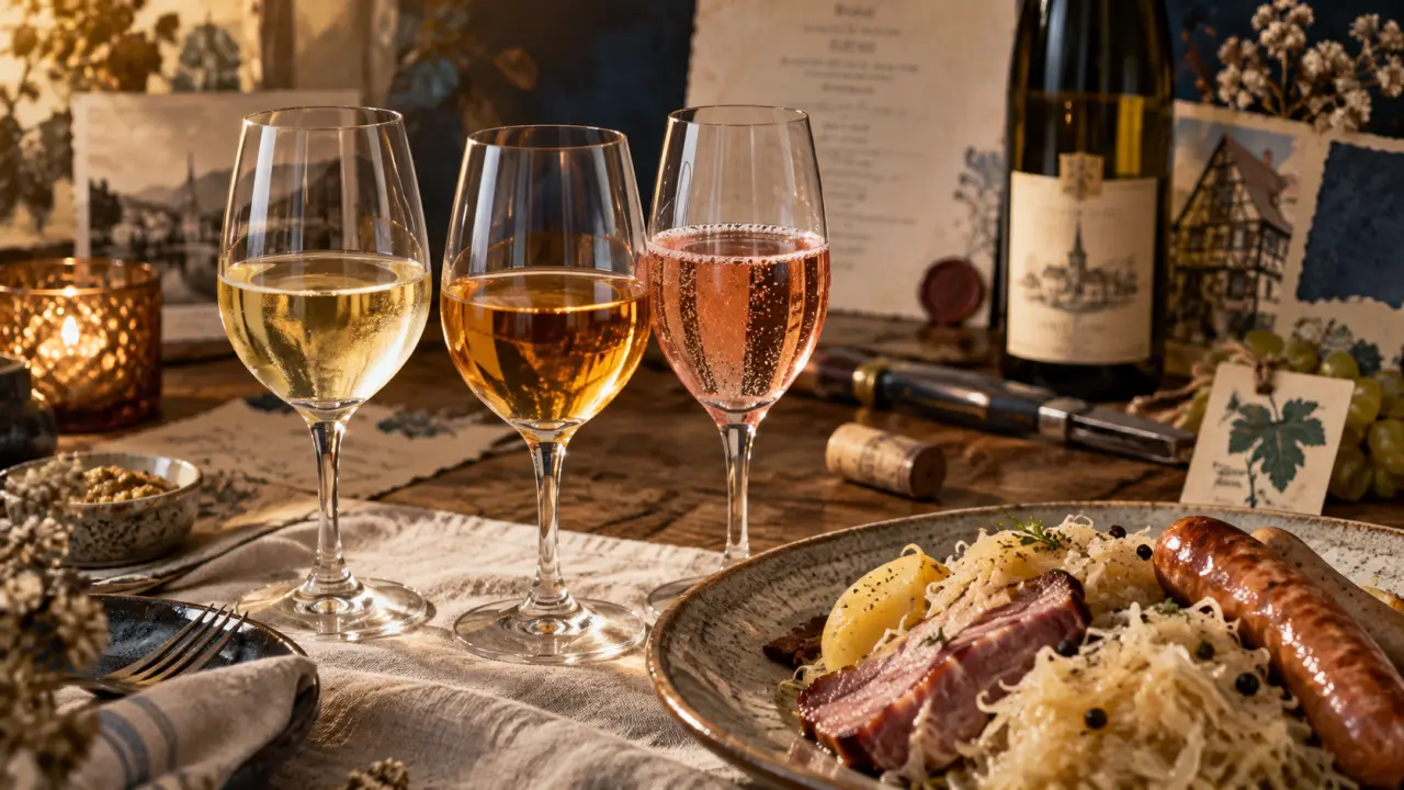 Accord mets vins Alsace : choucroute, poisson et munster