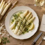 Accord mets vins asperges blanches : sauvignon muscat ou chenin, vinaigrette citron
