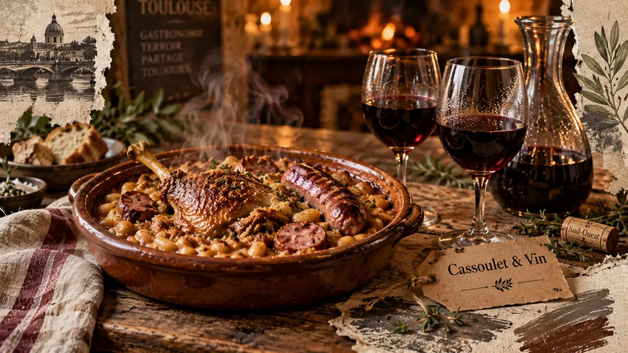 Accord mets vins cassoulet : rouge Sud-Ouest pour un cassoulet