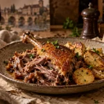 Accord mets vins confit de canard avec vin rouge du Sud-Ouest ou blanc tendu