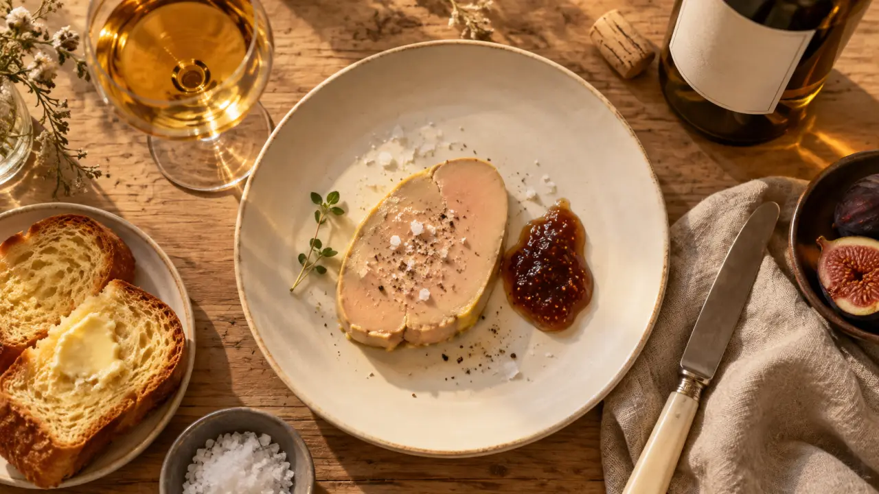 Accord mets vins foie gras canard : verre moelleux ambré