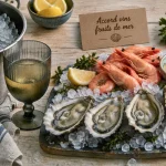 Accord mets vins fruits de mer : huîtres, crevettes et blanc frais