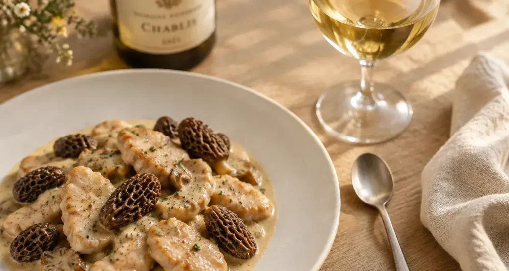 Accord mets vins ris de veau aux morilles, ris de veau aux morilles avec vin blanc