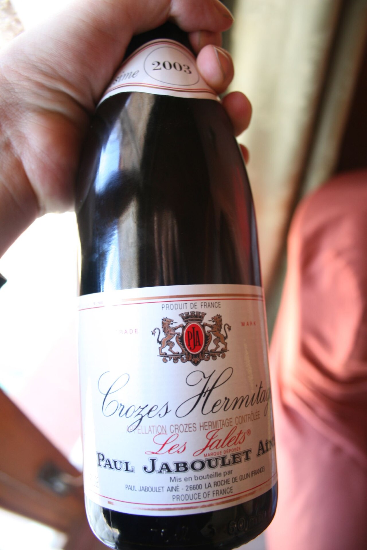 Bouteille de crozes-hermitage rouge