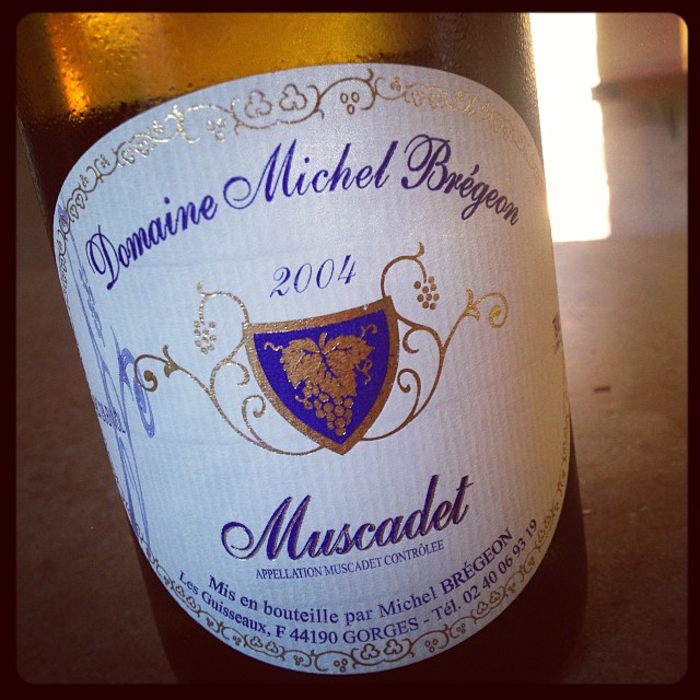 Bouteille de muscadet blanc