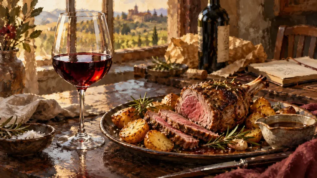 Pauillac accord mets vins : agneau, bœuf et fromages au vin rouge