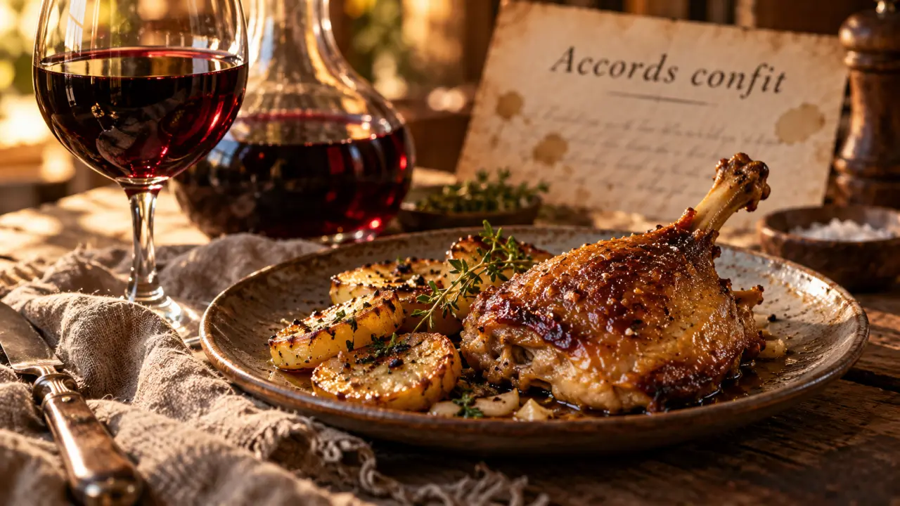 Que boire avec du confit de canard : Cahors et vin blanc sec