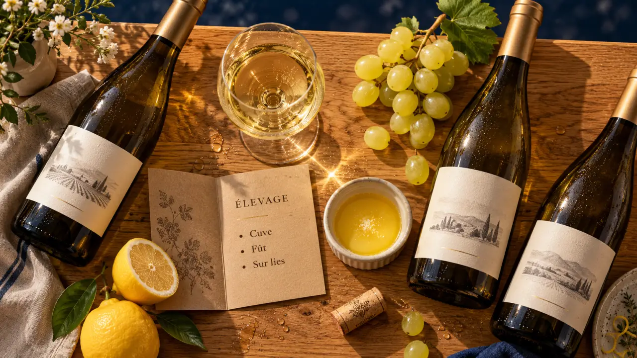 Vin blanc chardonnay : style vif ou beurré, bouteilles et verre blanc