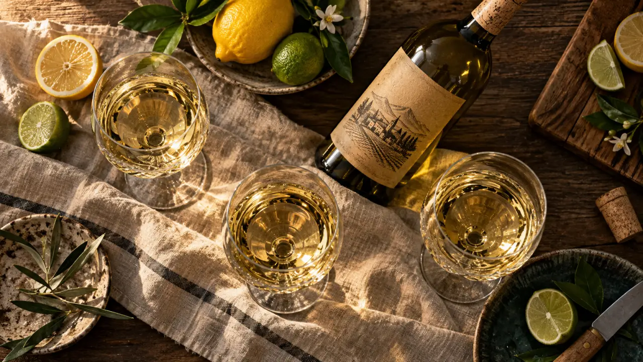 Vin blanc du jurançon : verres et bouteille, accord repas, douceur