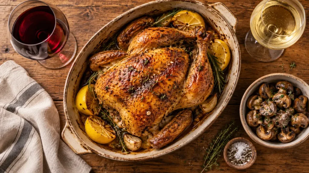 Quel vin avec un poulet rôti ? Du rouge léger au blanc citronné