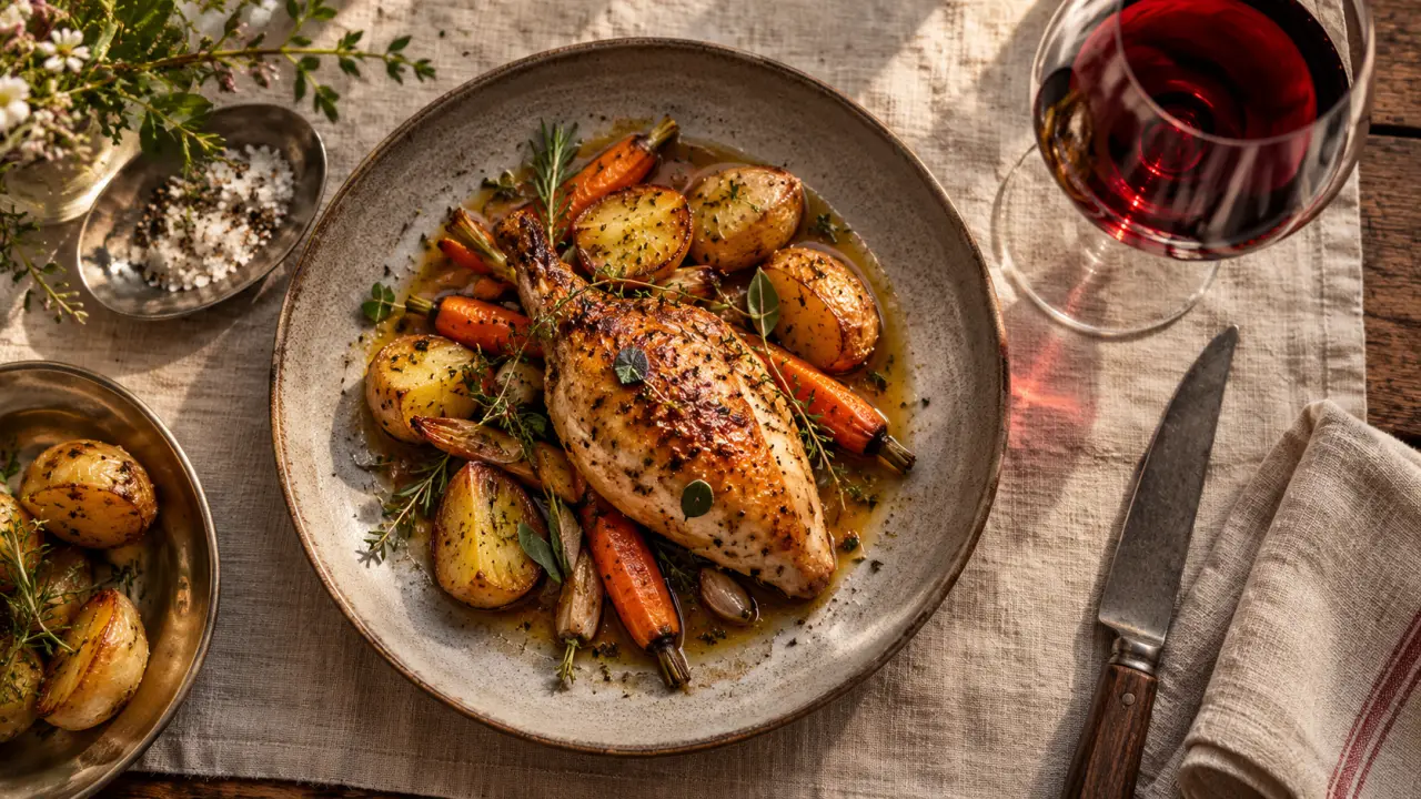 Volnay accord mets vins : veau, canard et champignons, vin rouge